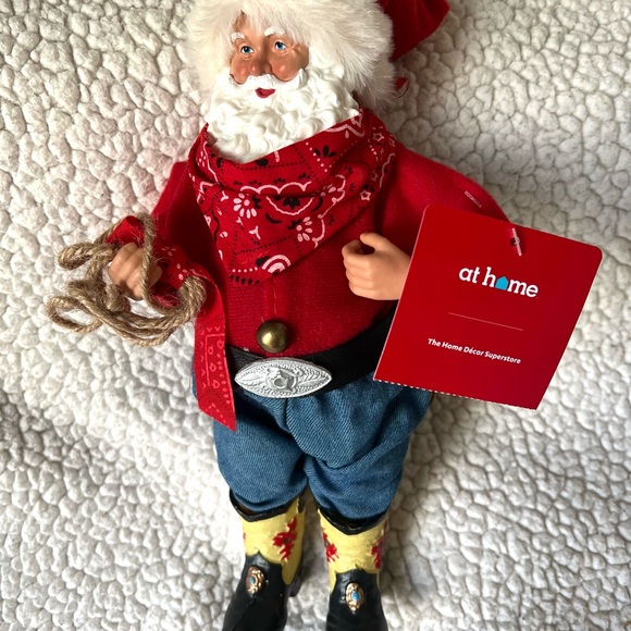 NWT 10.5 inch Cowboy Santa Clause - Picture 7 of 9